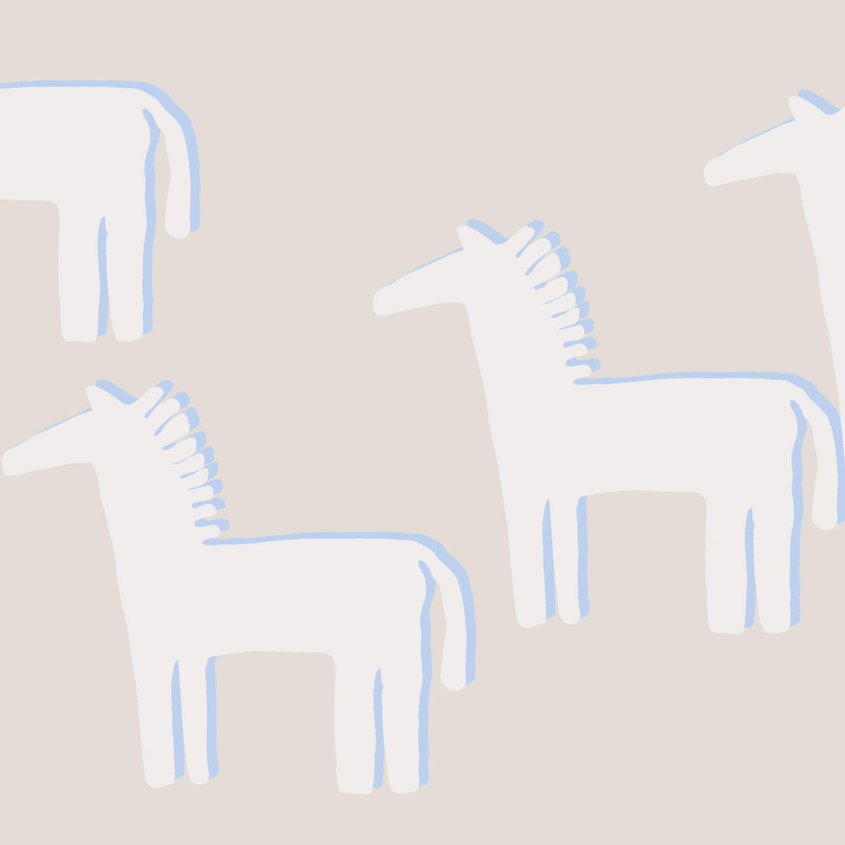 Horse - Beige Blue Sample