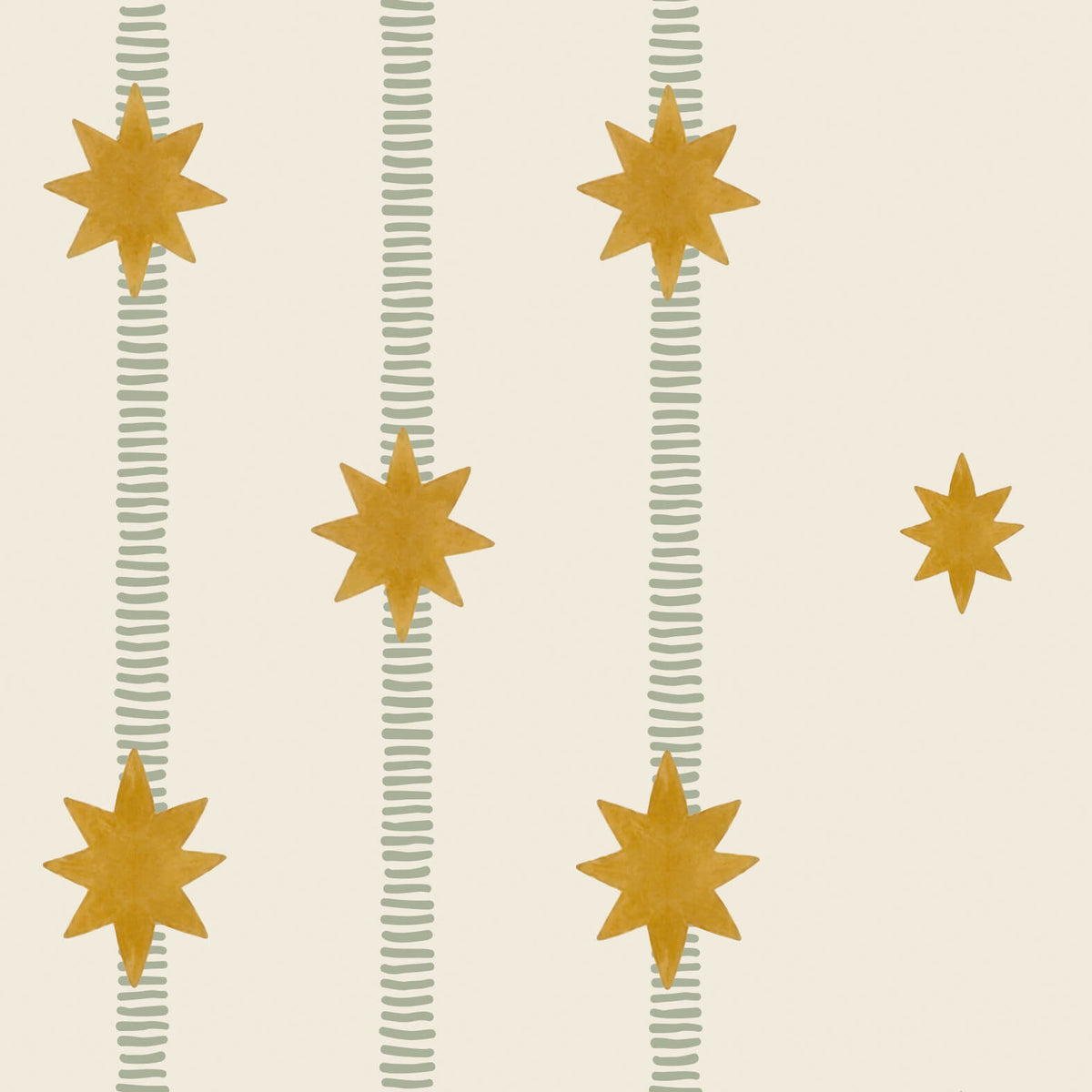 Stripy Star - Green Sample