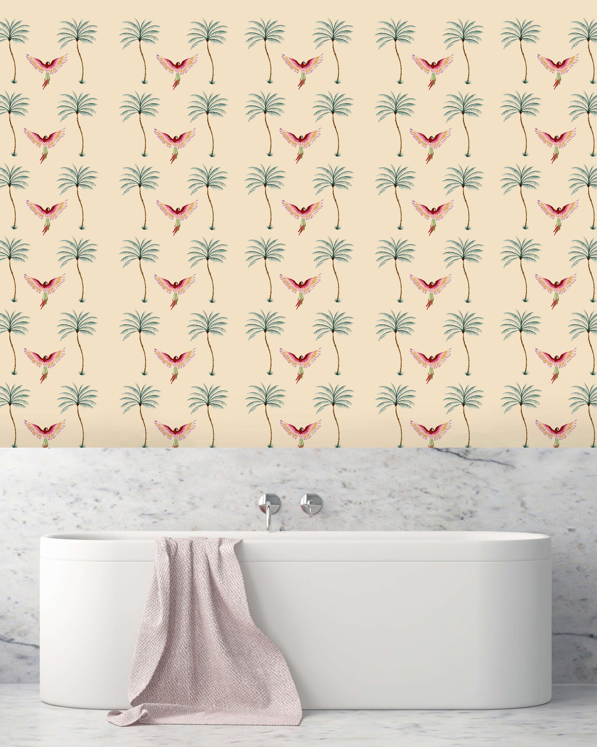 Creative Lab Amsterdam badkamer behang Spread Your Wings bathroom Wallpaper