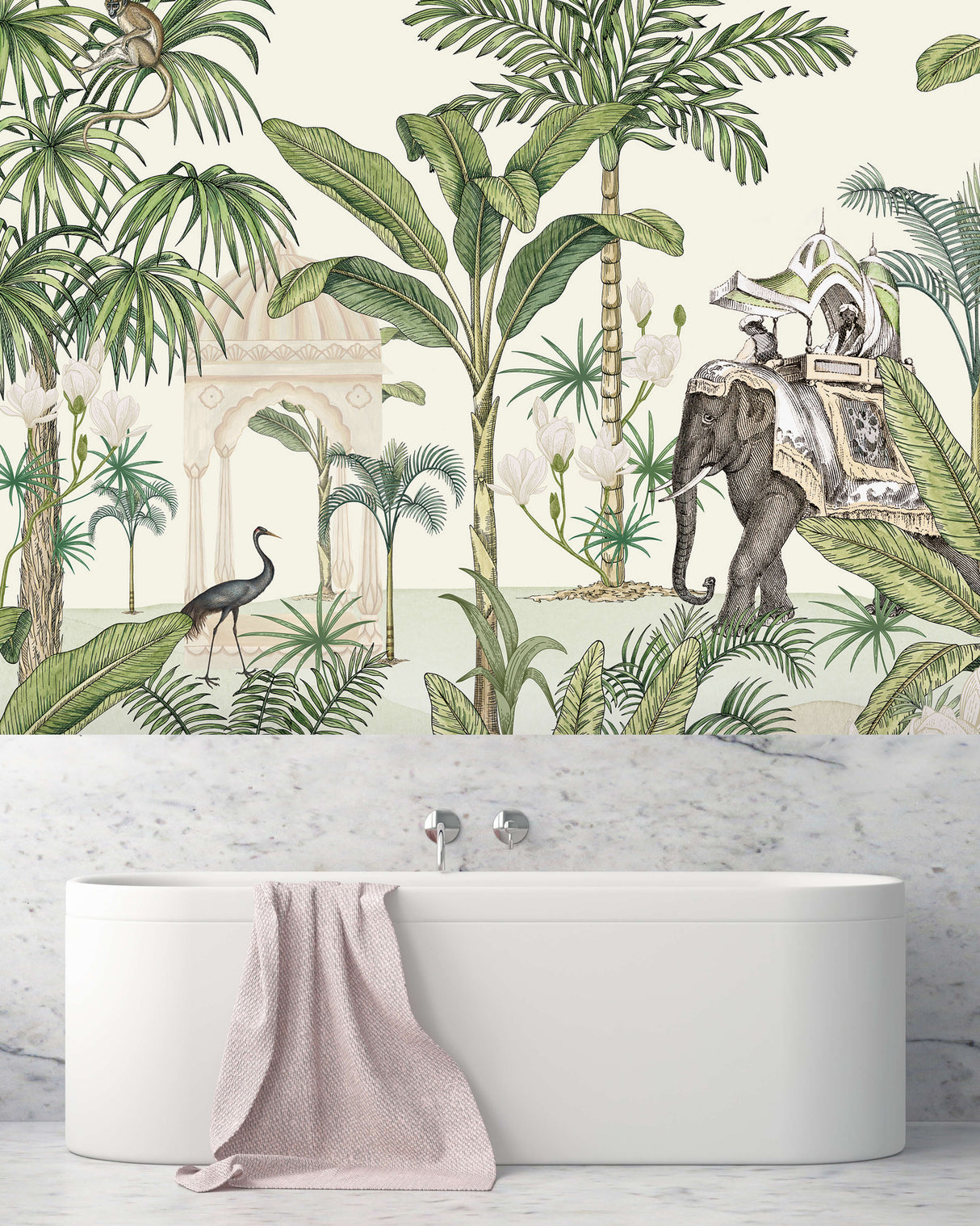 Creative Lab Amsterdam badkamer behang Sunday Walk bathroom Wallpaper