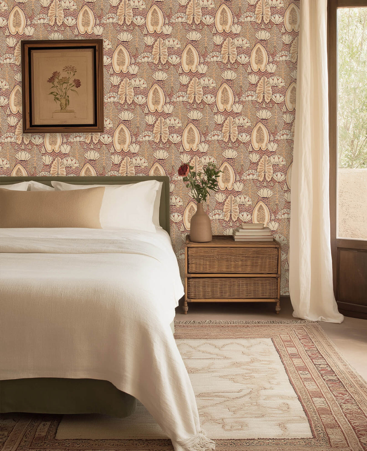 Lily Serenade Pink Wallpaper Sample