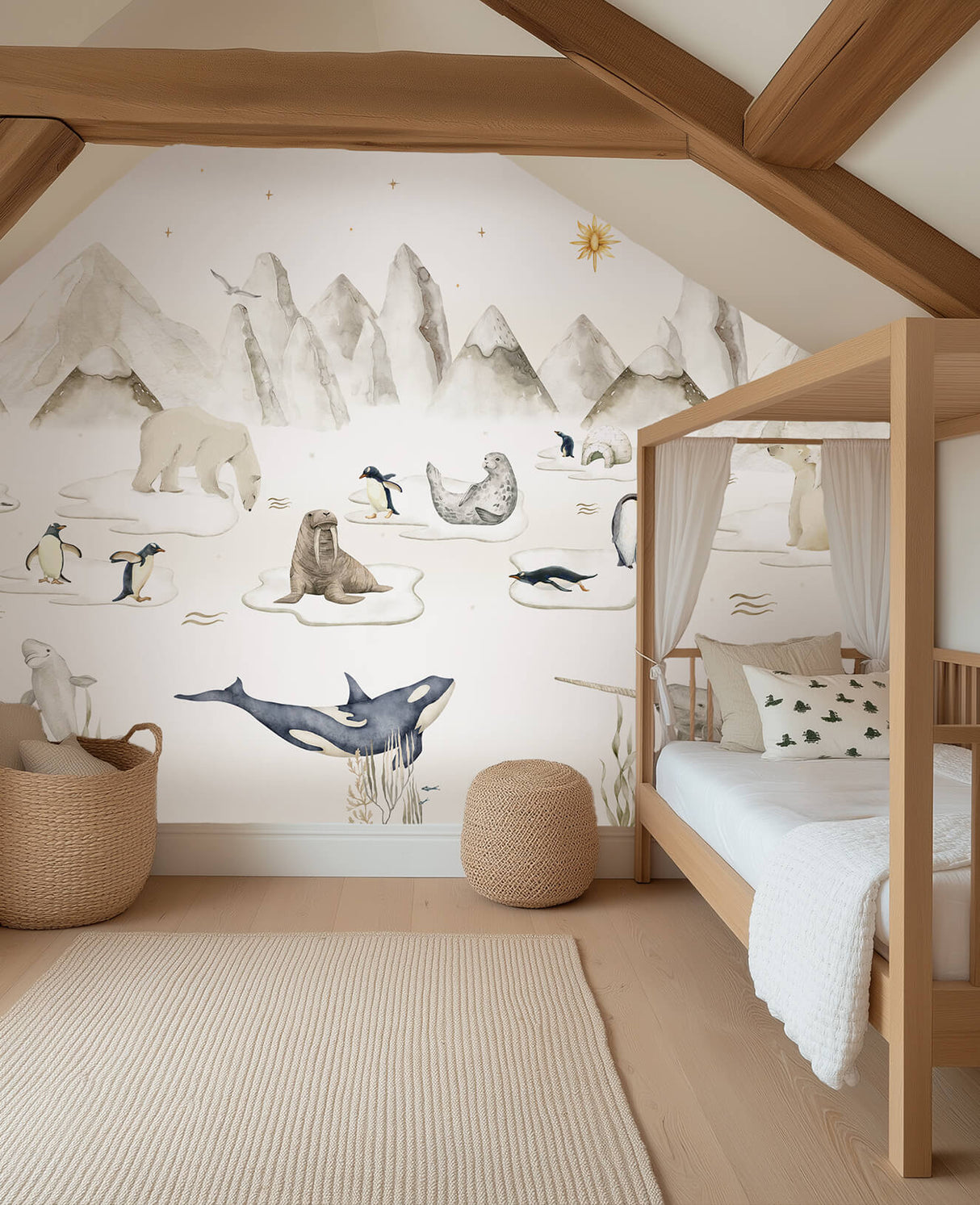 Tapetenmuster in Pfingstrosengrün