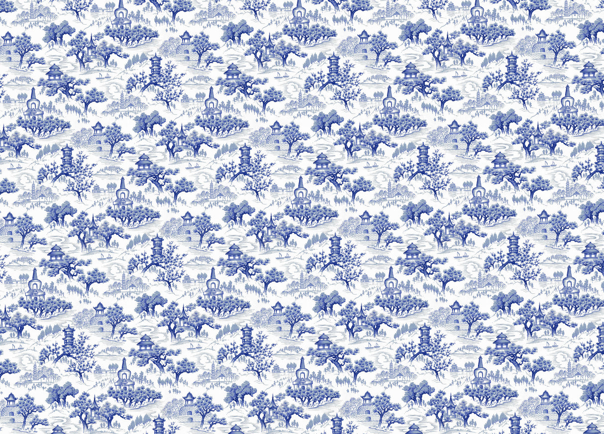 Chinoiserie Blue Behang