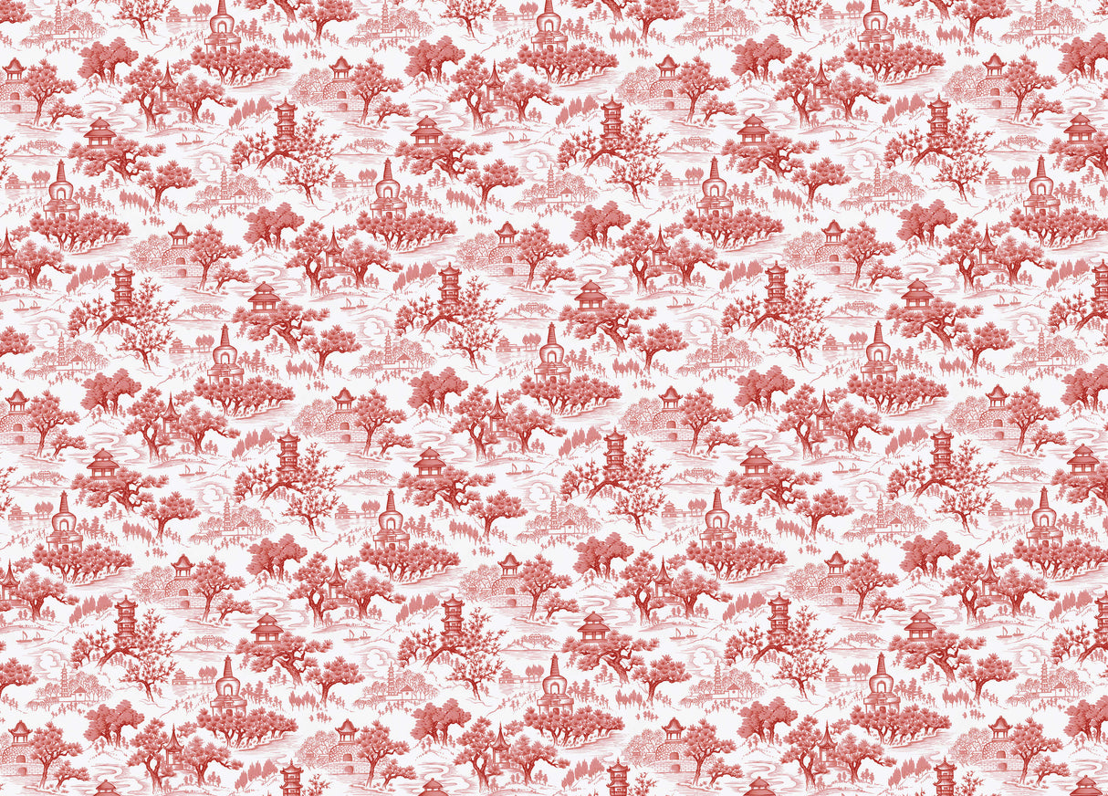 Chinoiserie Orange Wallpaper
