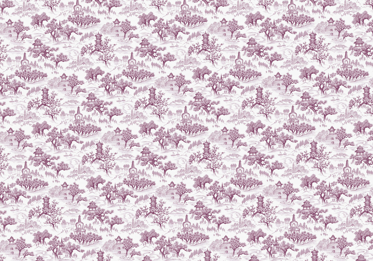 Chinoiserie Purple Wallpaper
