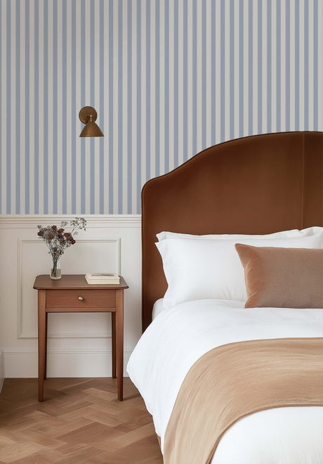Classic Stripe Blue Wallpaper Sample