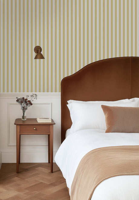 Classic Stripe Yellow Wallpaper Sample