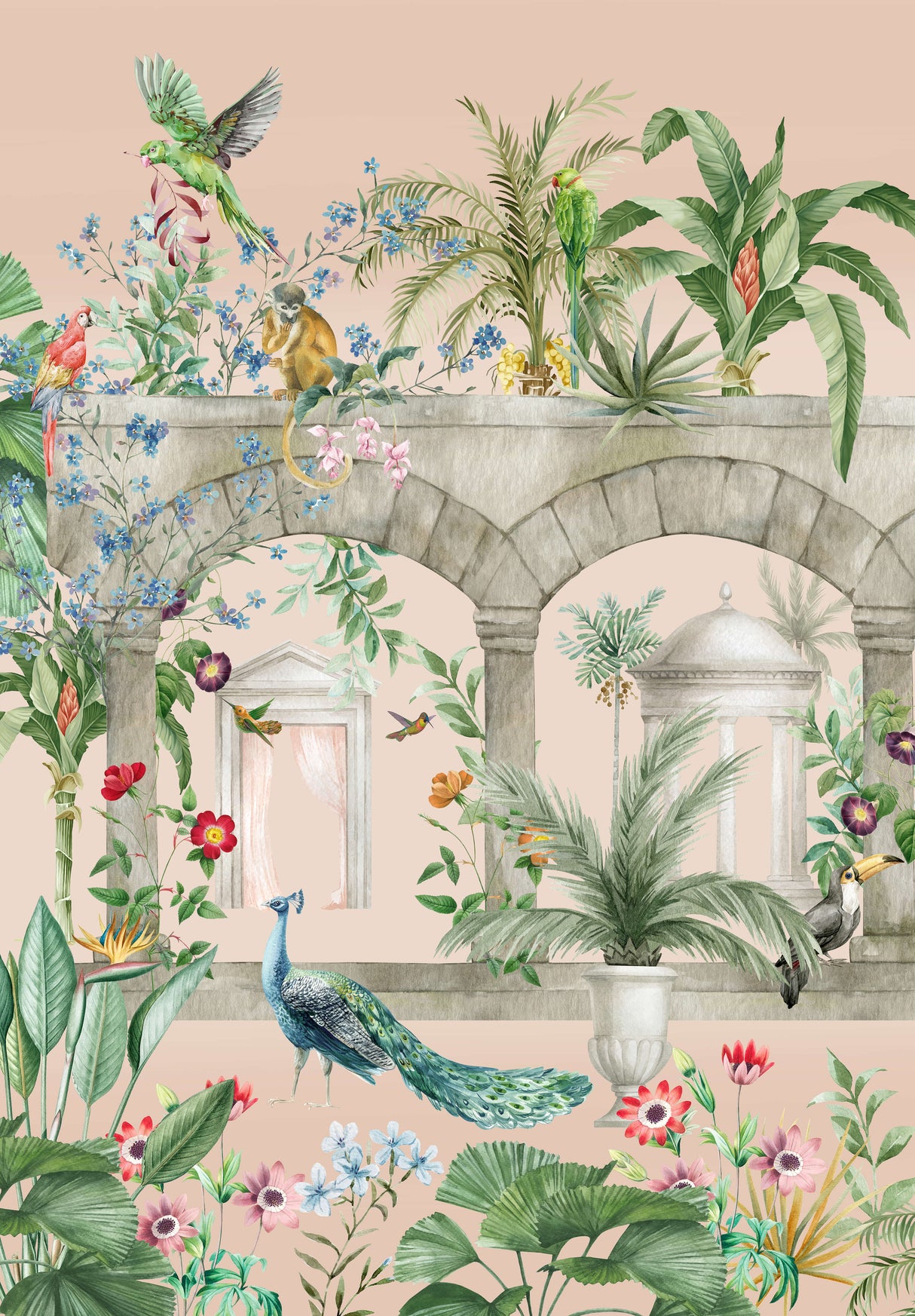 Floral Arches Wallpaper