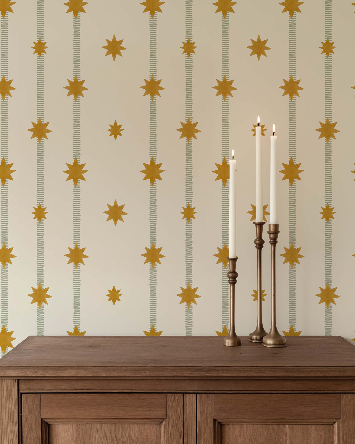 Stripy Star - Green Sample
