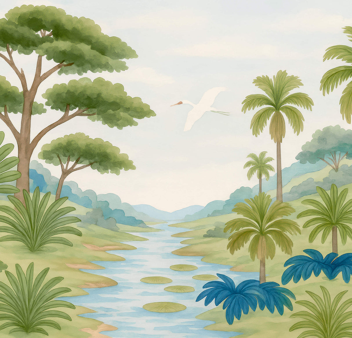 Palm River Wallpaper