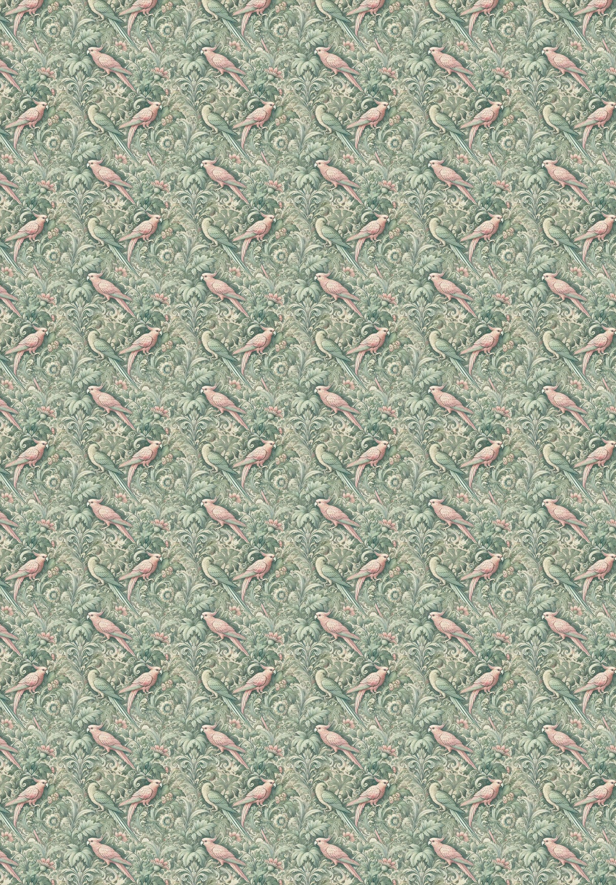 Plume Royale Green Wallpaper