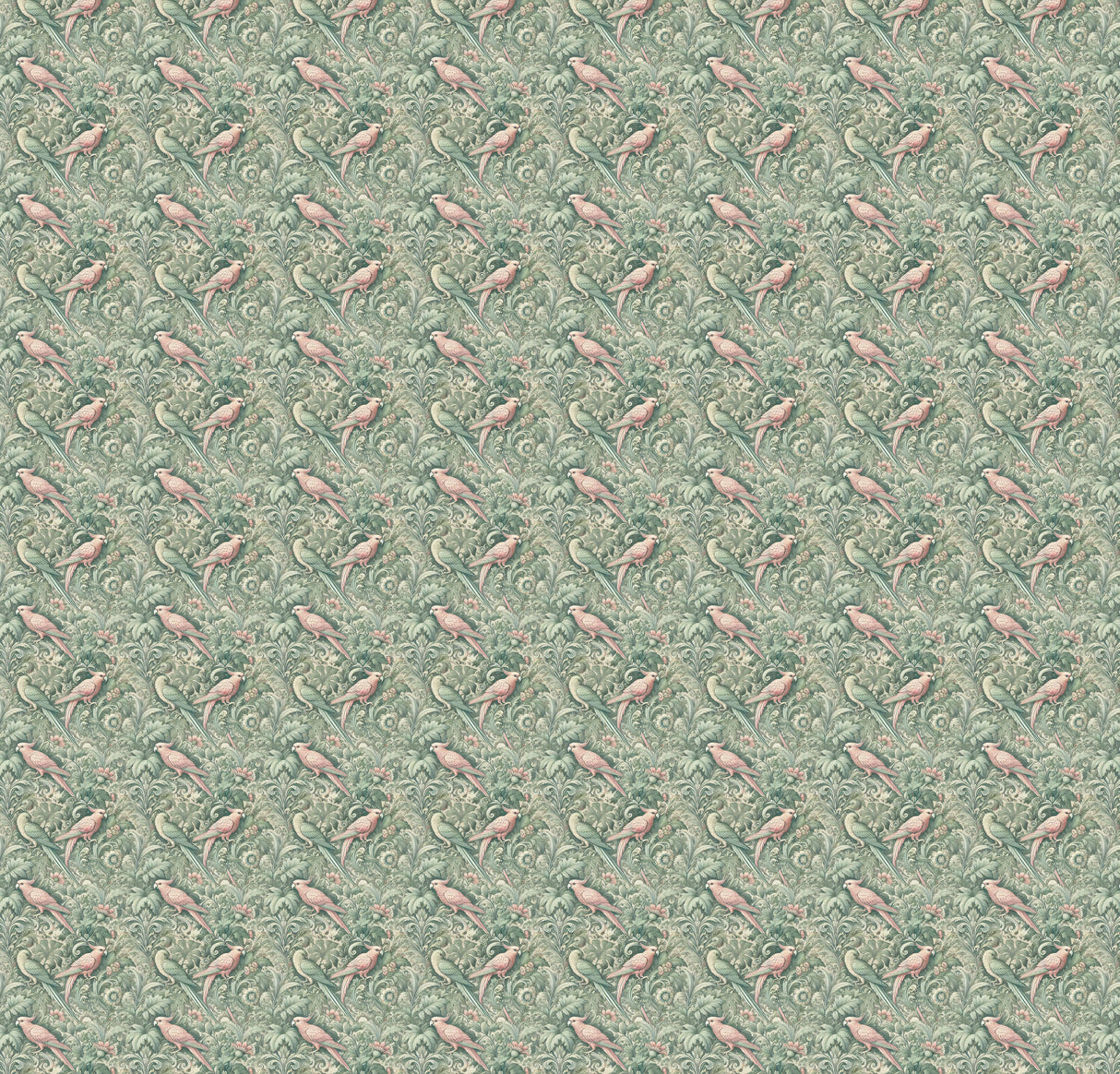 Plume Royale Green Wallpaper