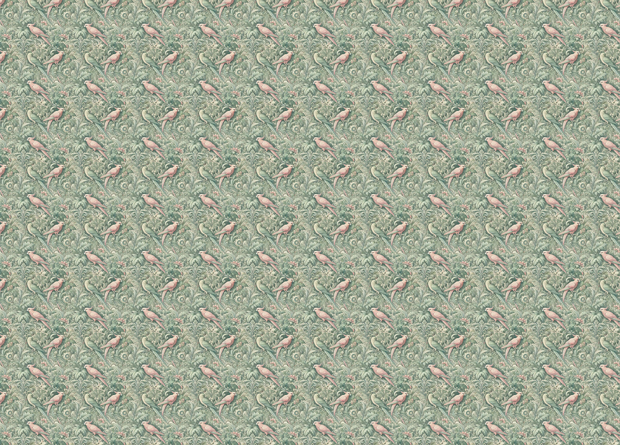 Plume Royale Green Wallpaper