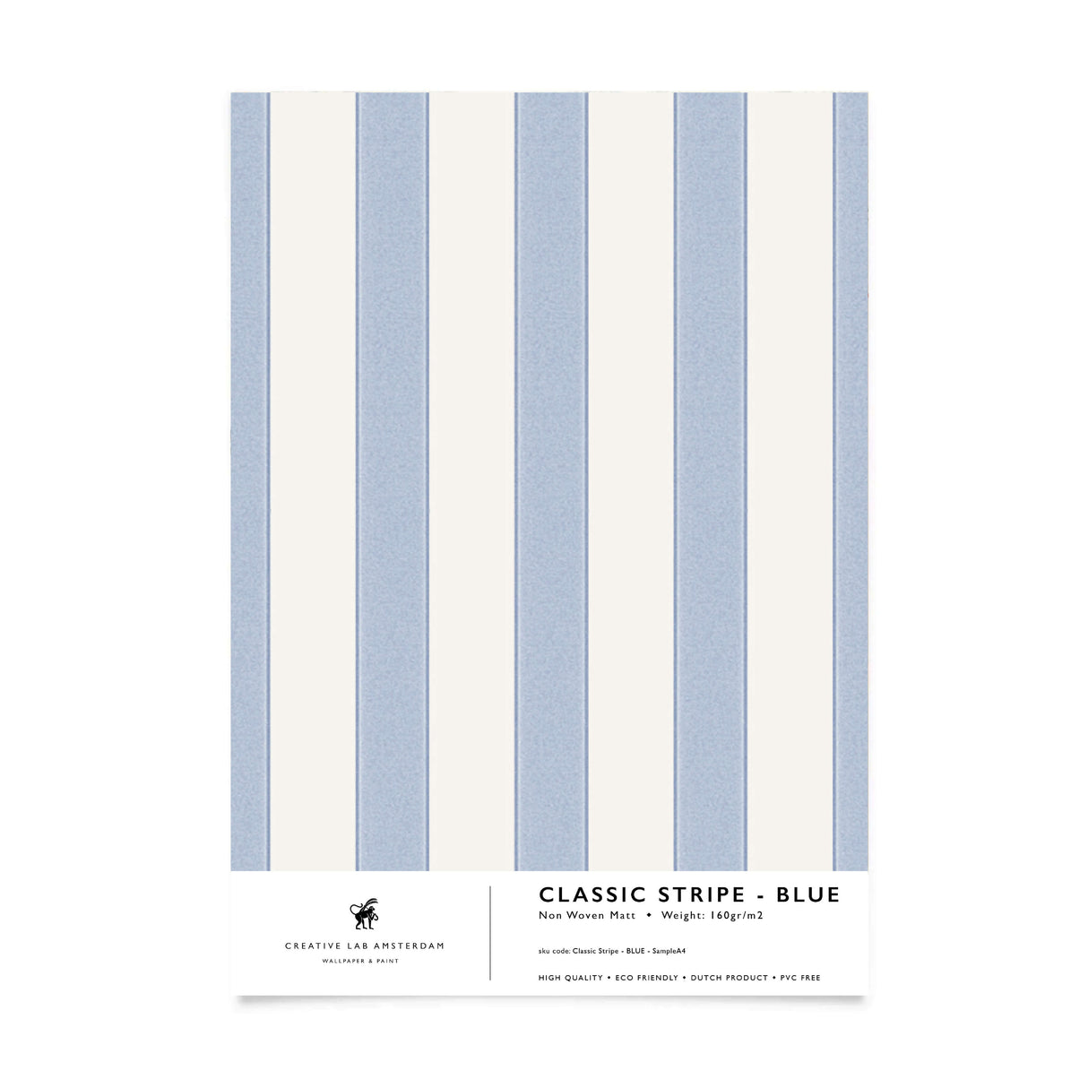 Classic Stripe Blue Wallpaper Sample