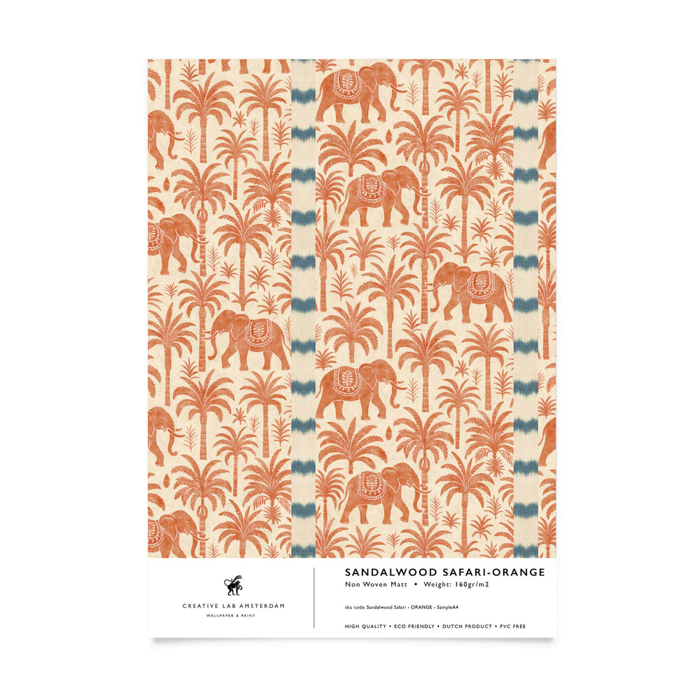 Sandalwood Safari Orange Wallpaper Sample