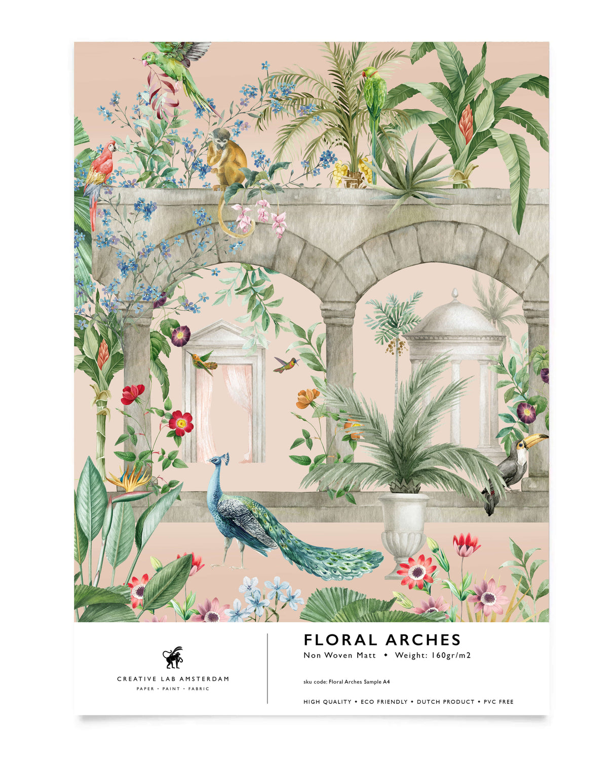 Floral Arches Wallpaper Sample