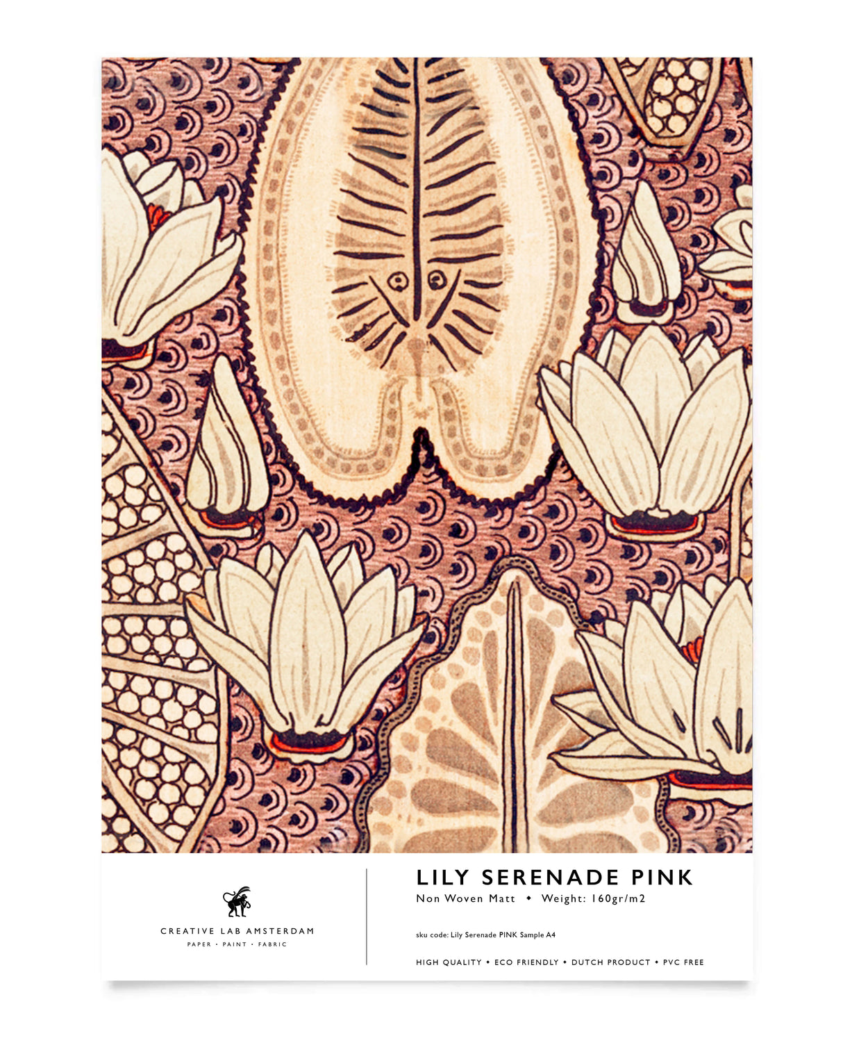 Lily Serenade Pink Wallpaper Sample