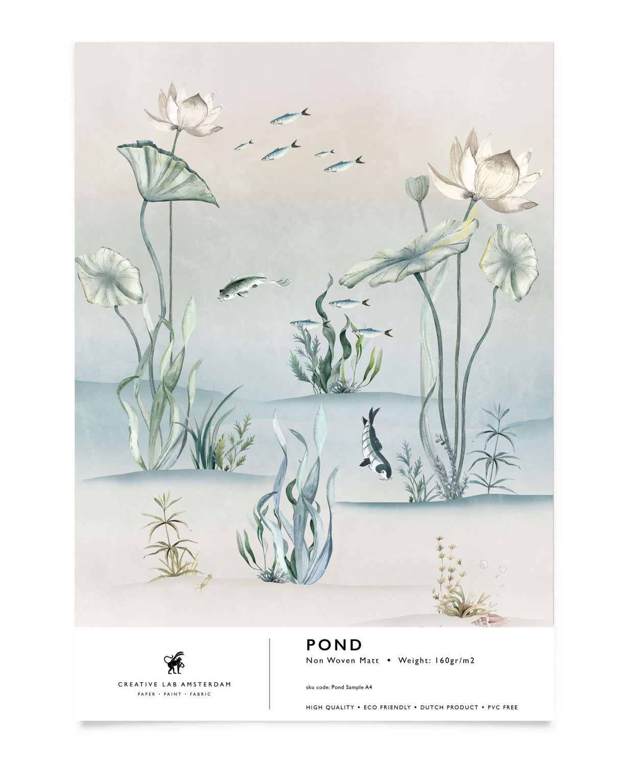 Peony Green Behang Sample