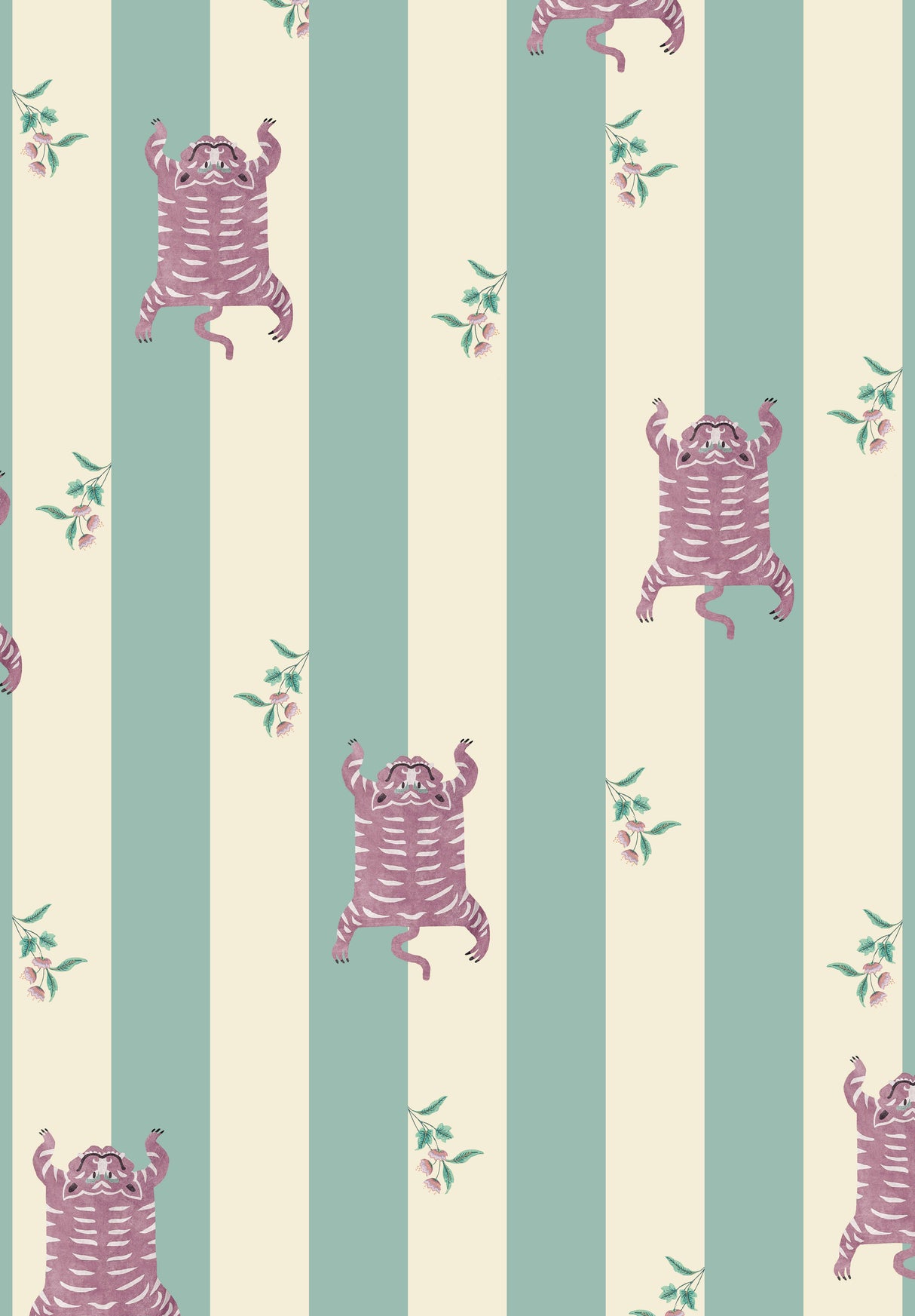 Wild Streaks Türkis Tapete