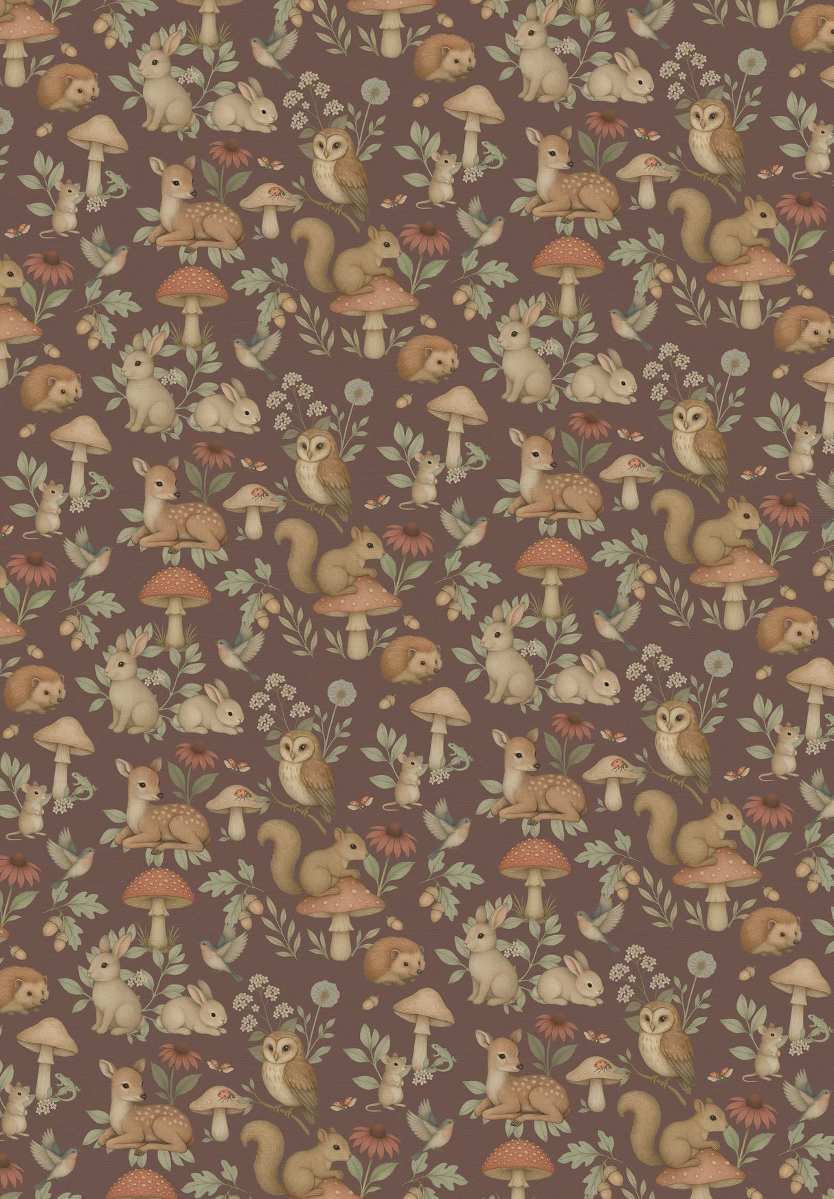 Tiny Forest Mauve Wallpaper