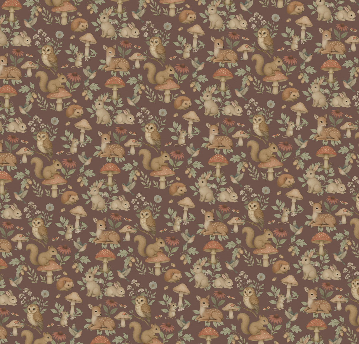 Tiny Forest Mauve Wallpaper