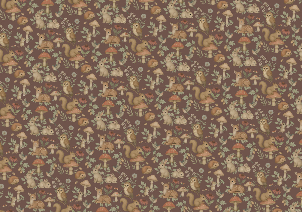 Tiny Forest Mauve Wallpaper