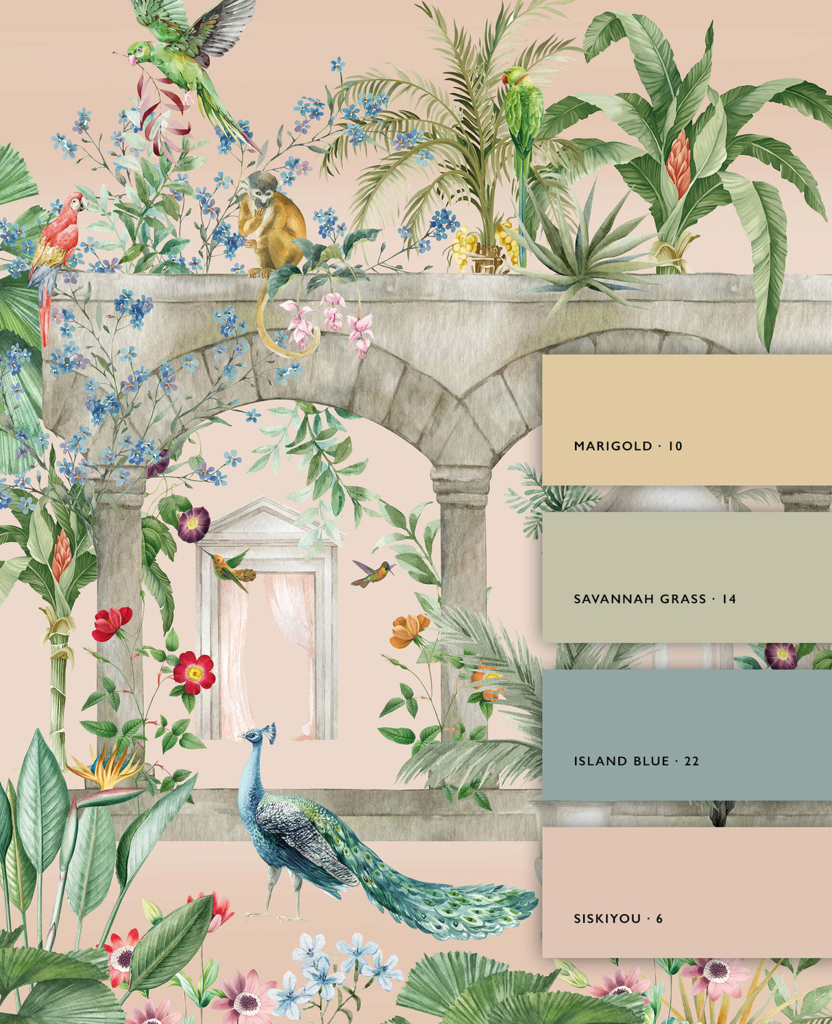 Floral Arches Wallpaper Sample