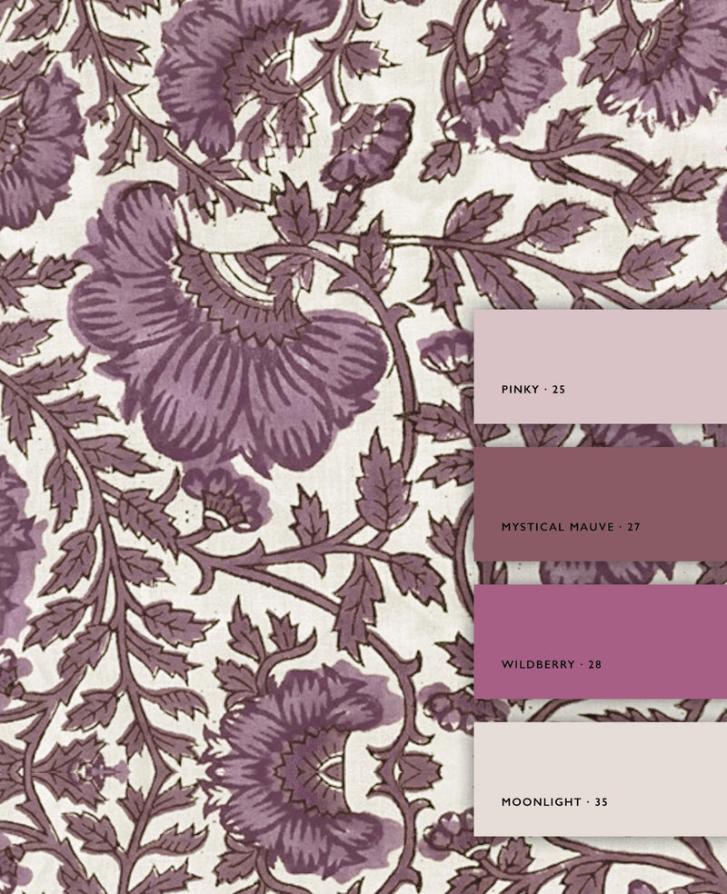 Bombay Flower Purple Behang