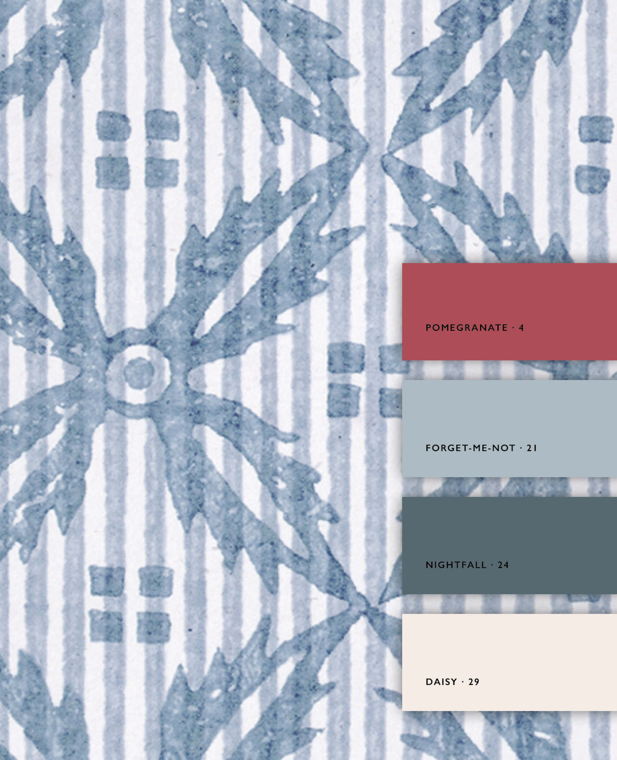 Edelweiß Blau Tapete