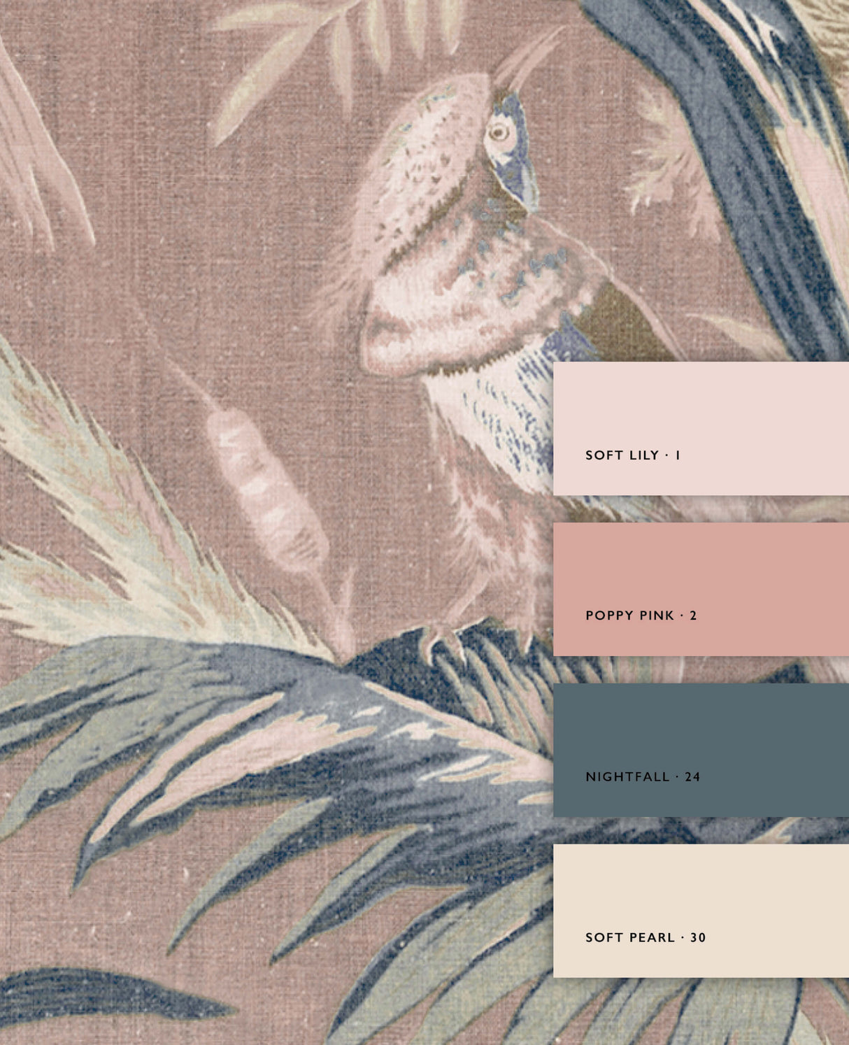 Vintage Feathers Light Wallpaper