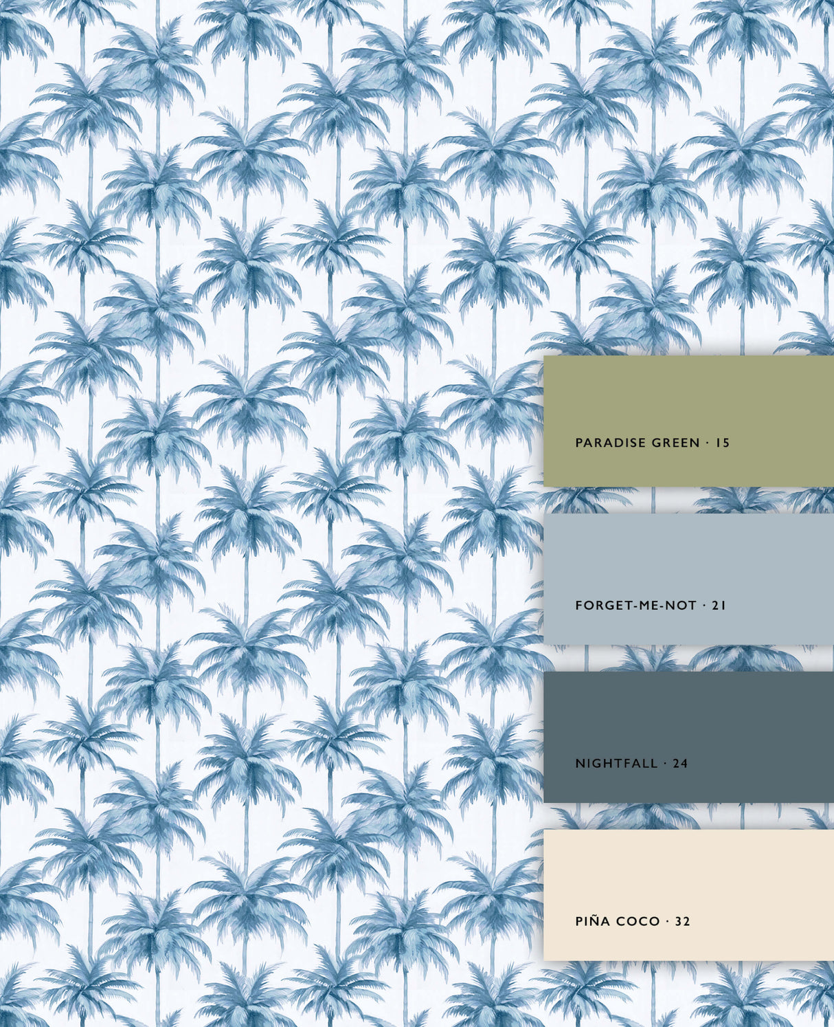 Peony Green Behang Sample