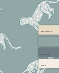 Panther Dots Green Wallpaper