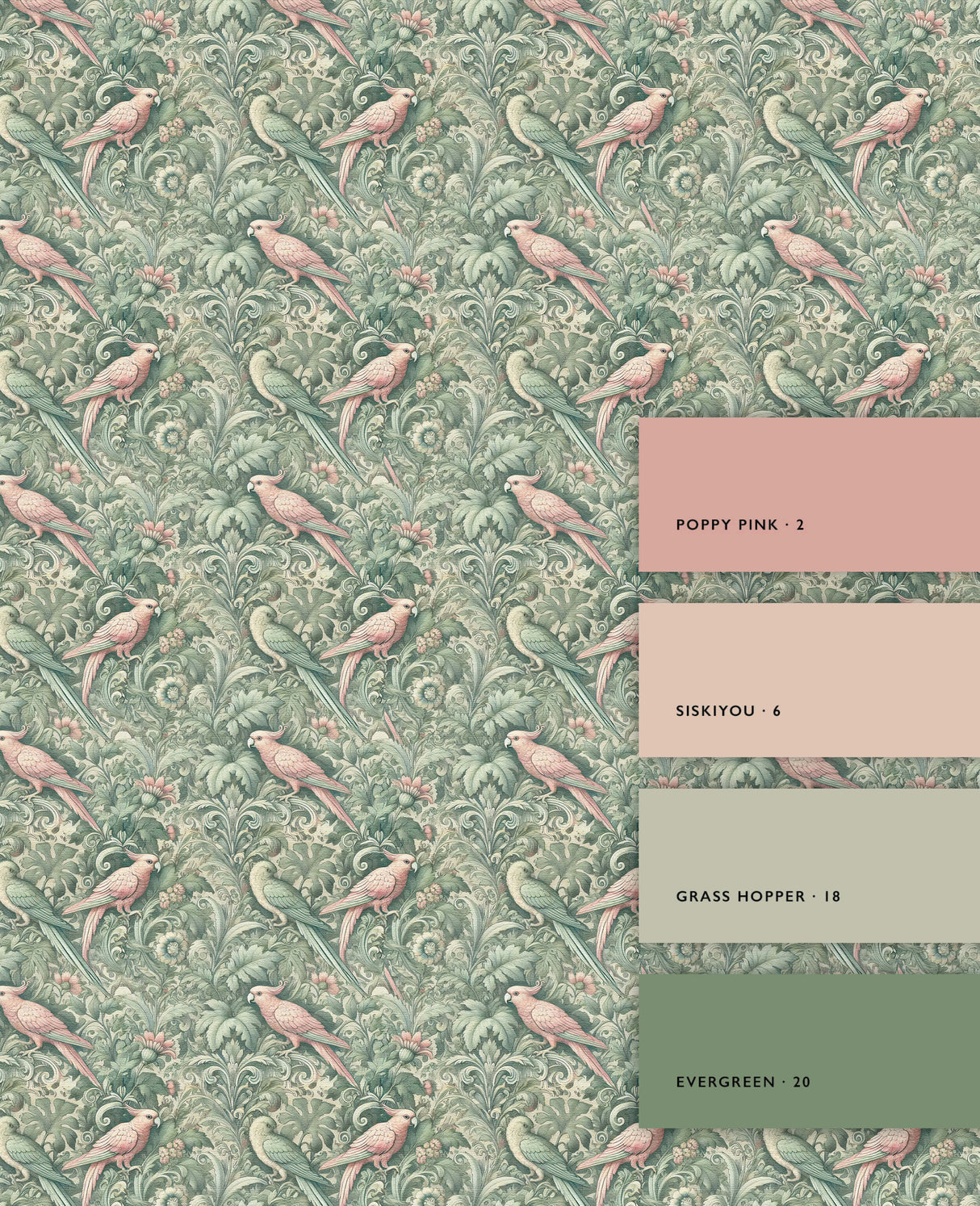 Plume Royale Green Wallpaper