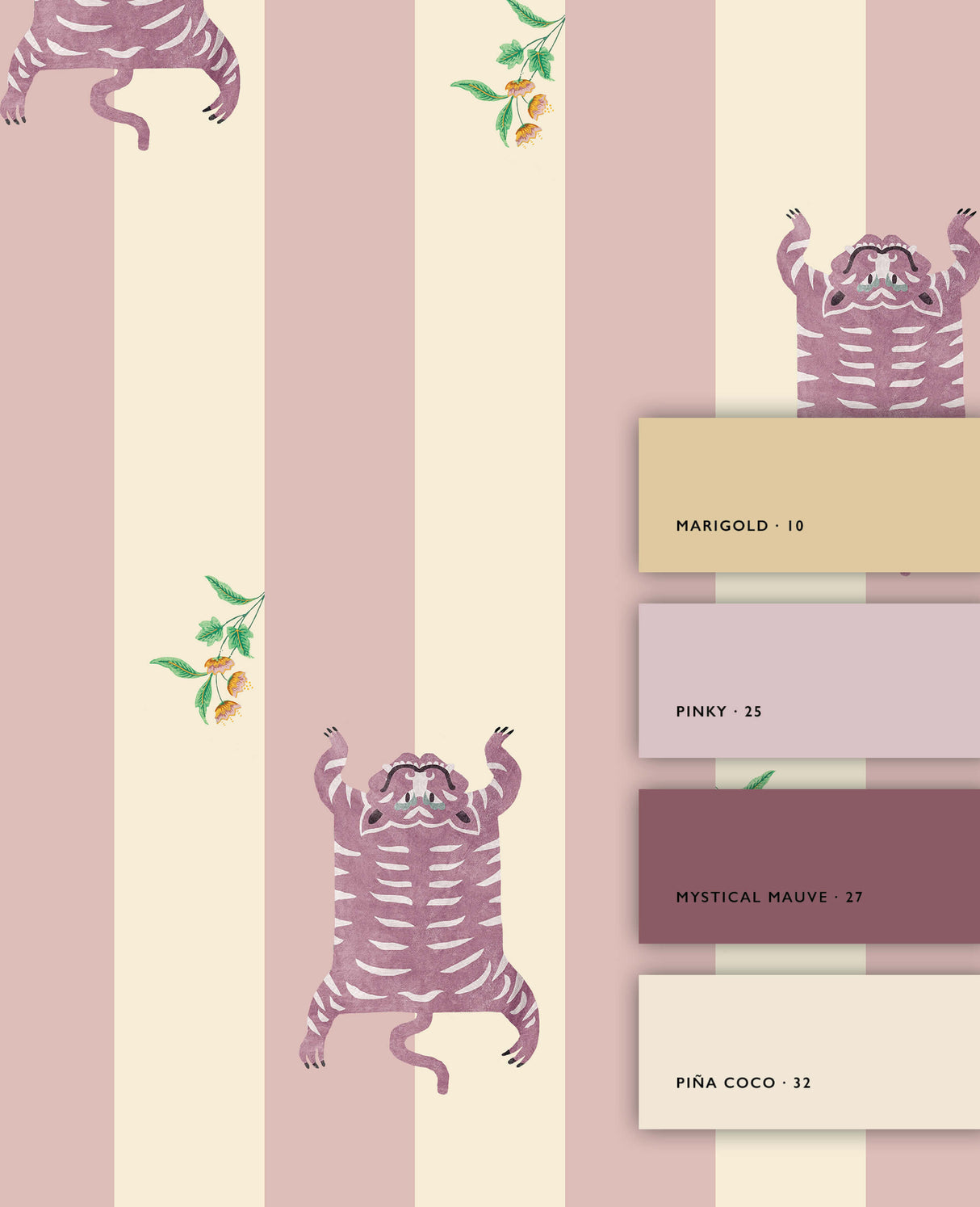 Wild Streaks Pink Wallpaper Sample