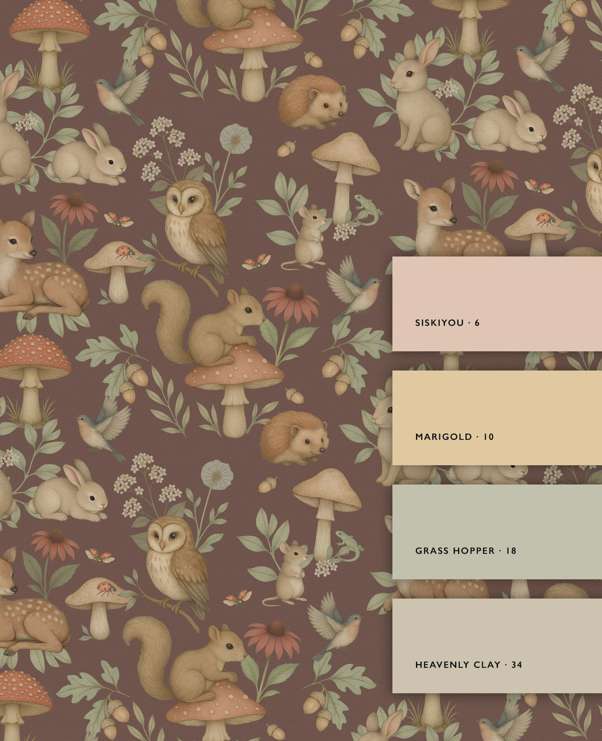Tiny Forest Mauve Wallpaper