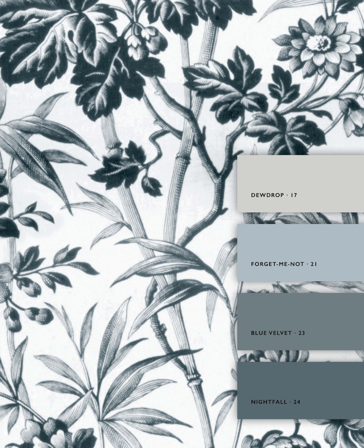 Vintage Bamboo Blue Wallpaper