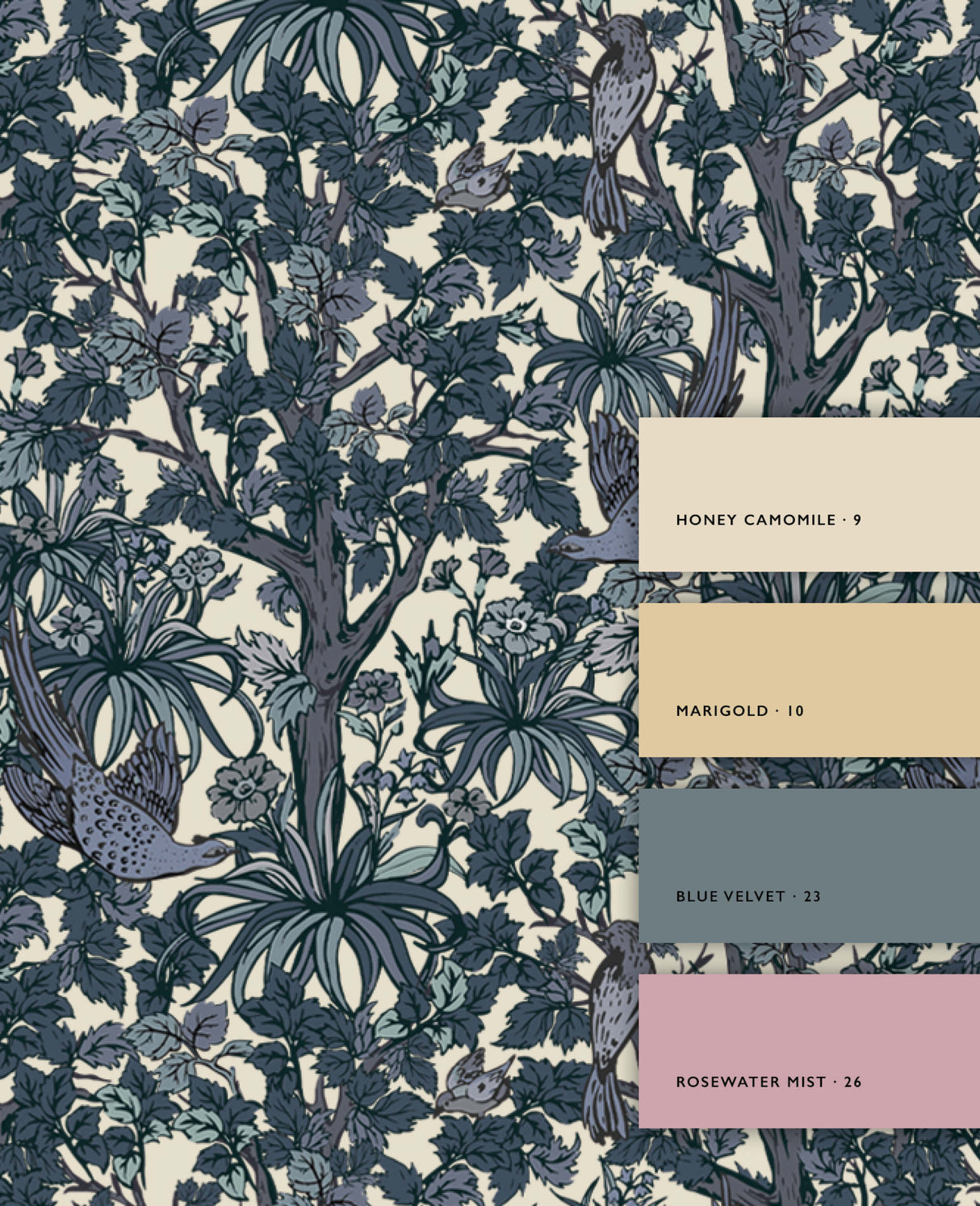 Woodland Vanille Tapete