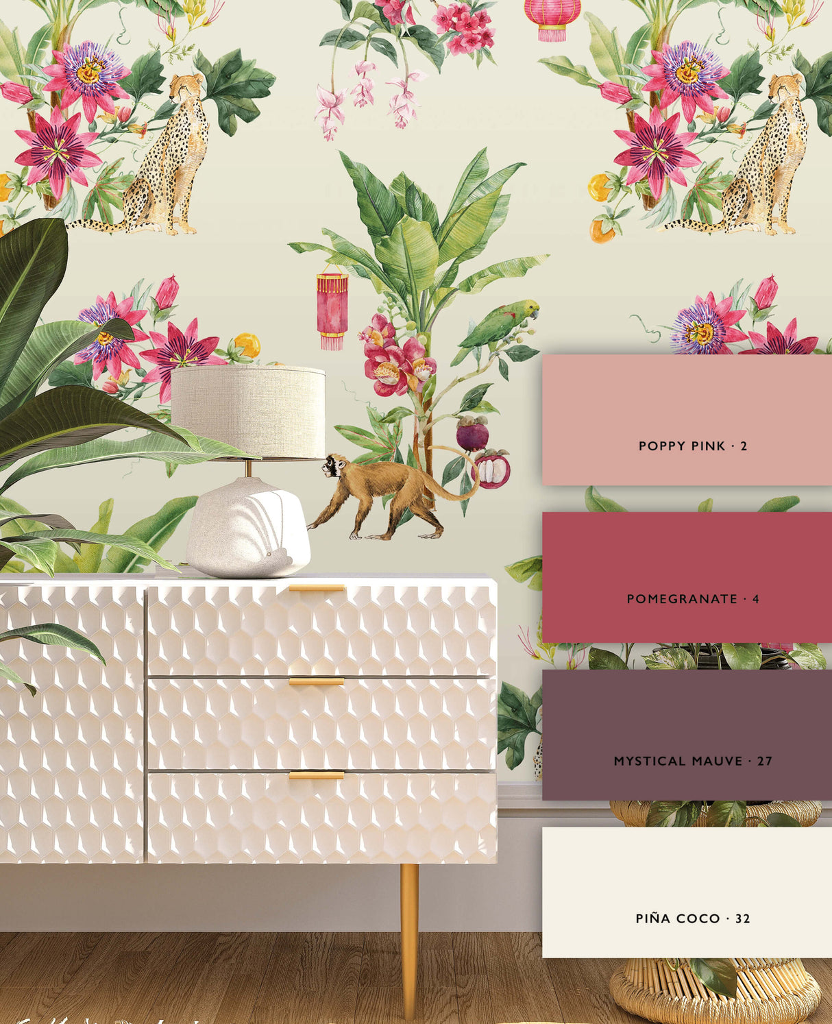 Blumenfest Vanille Tapete