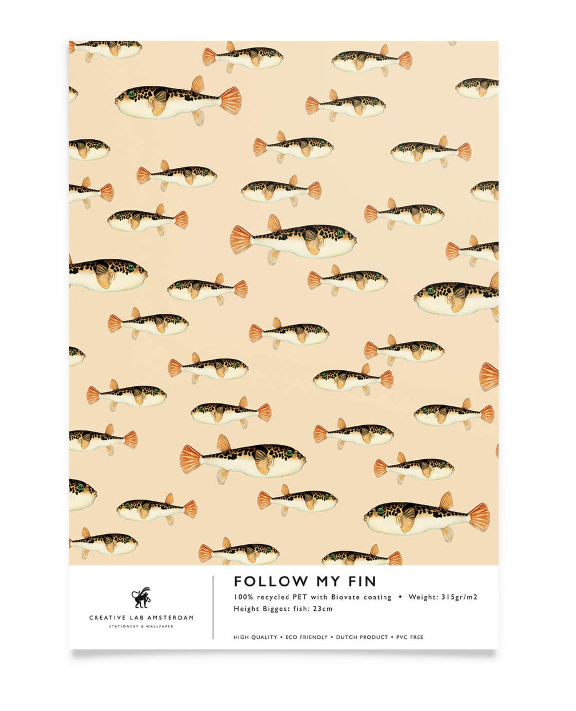 Creative Lab Amsterdam badkamer behang Follow My Fin bathroom Wallpaper sample