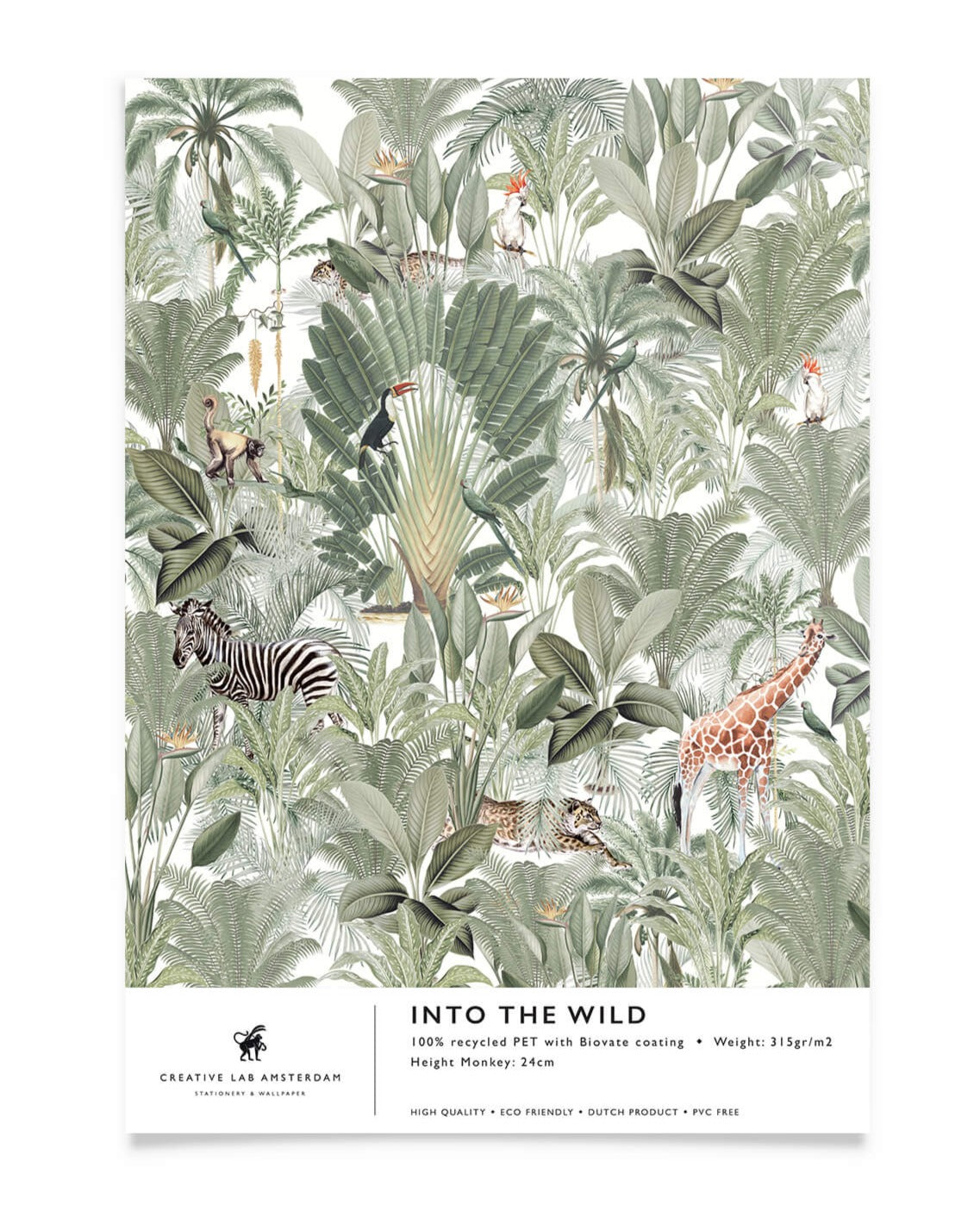Creative Lab Amsterdam badkamer behang Into the Wild bathroom Wallpaper sample