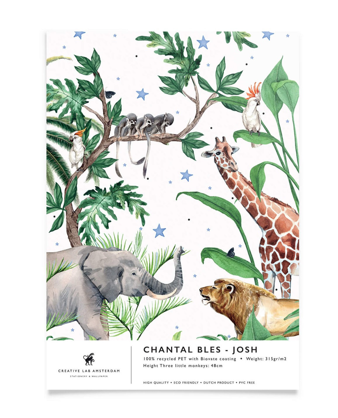 Creative Lab Amsterdam badkamer behang Chantal Bles - Josh bathroom wallpaper sample