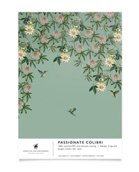 Creative Lab Amsterdam badkamer behang Passionate Colibri bathroom Wallpaper sample
