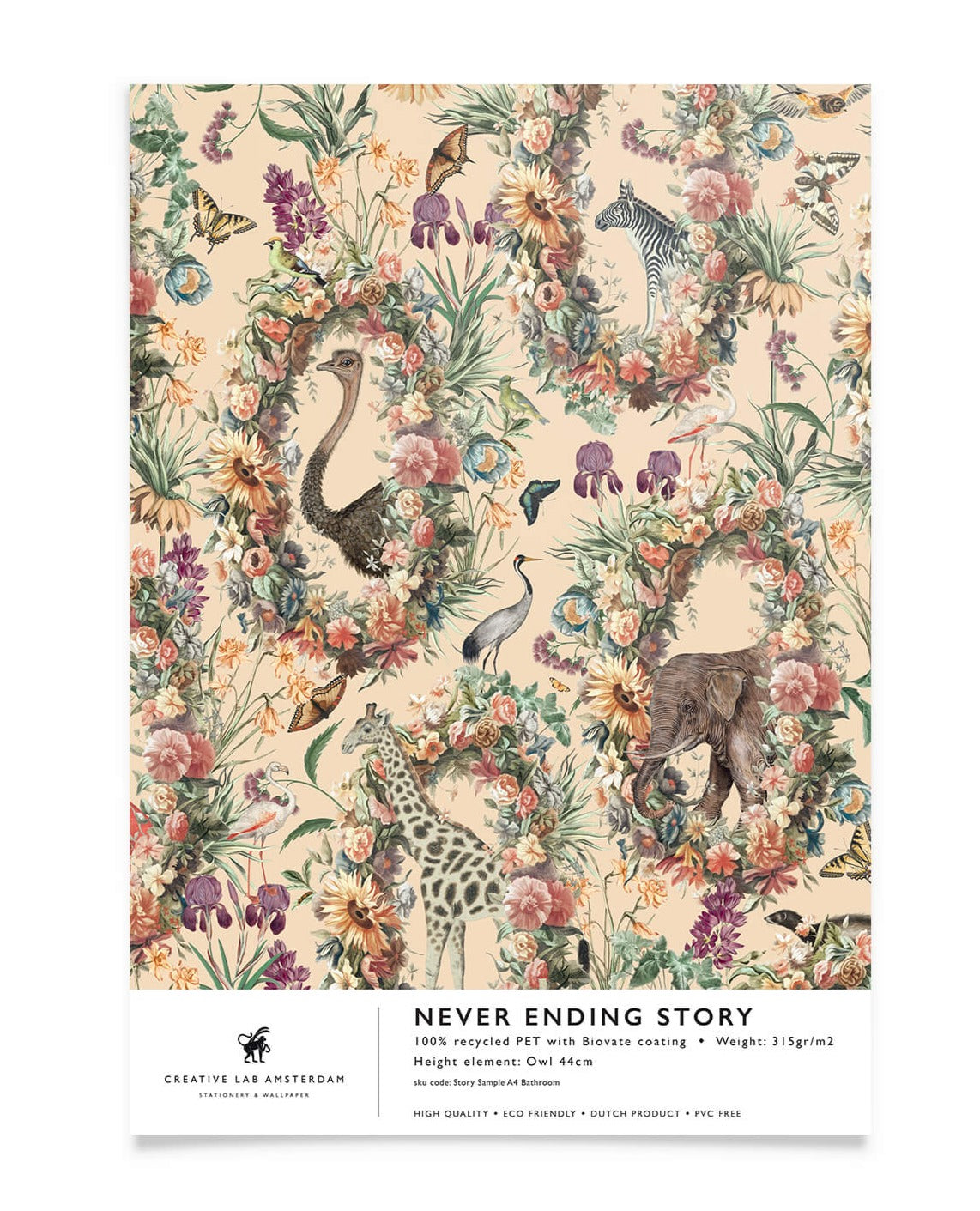 Creative Lab Amsterdam badkamer behang Never Ending Story bathroom Wallpaper sample