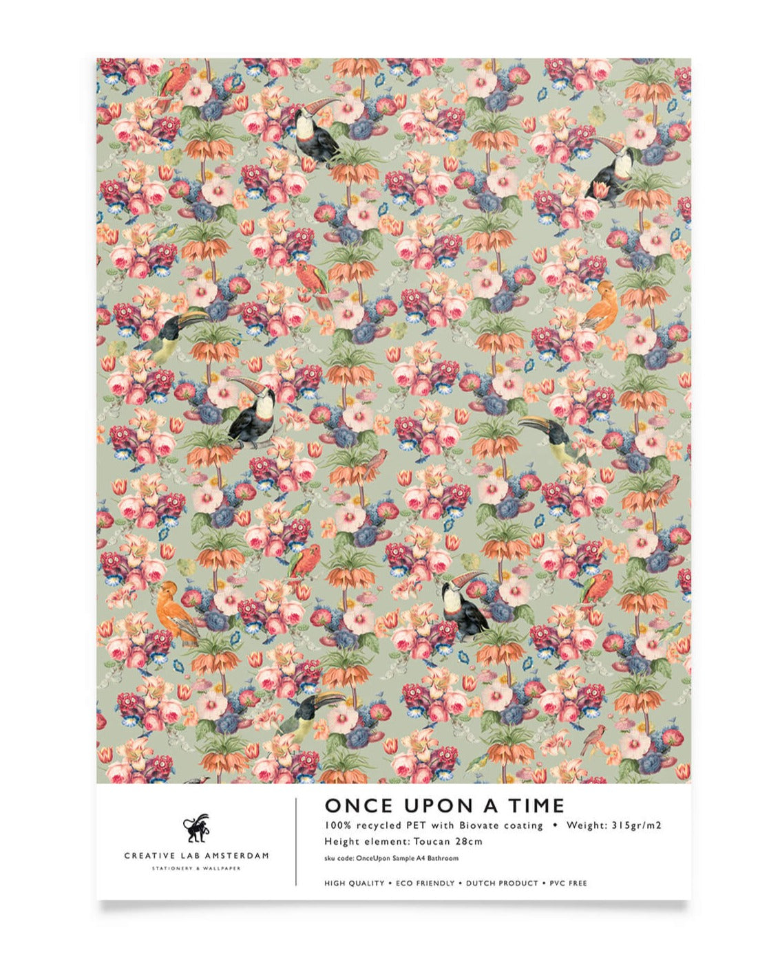 Creative Lab Amsterdam x Rijksmuseum badkamer behang Once upon a time Bathroom Wallpaper sample