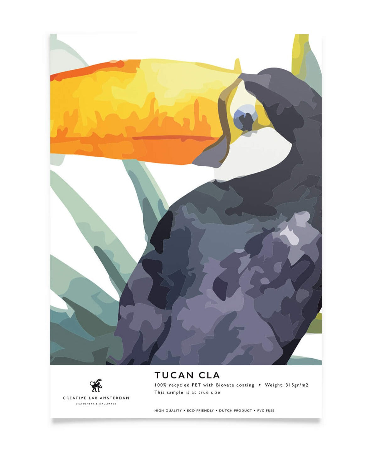 Creative Lab Amsterdam badkamer behang Tucan CLA bathroom Wallpaper sample