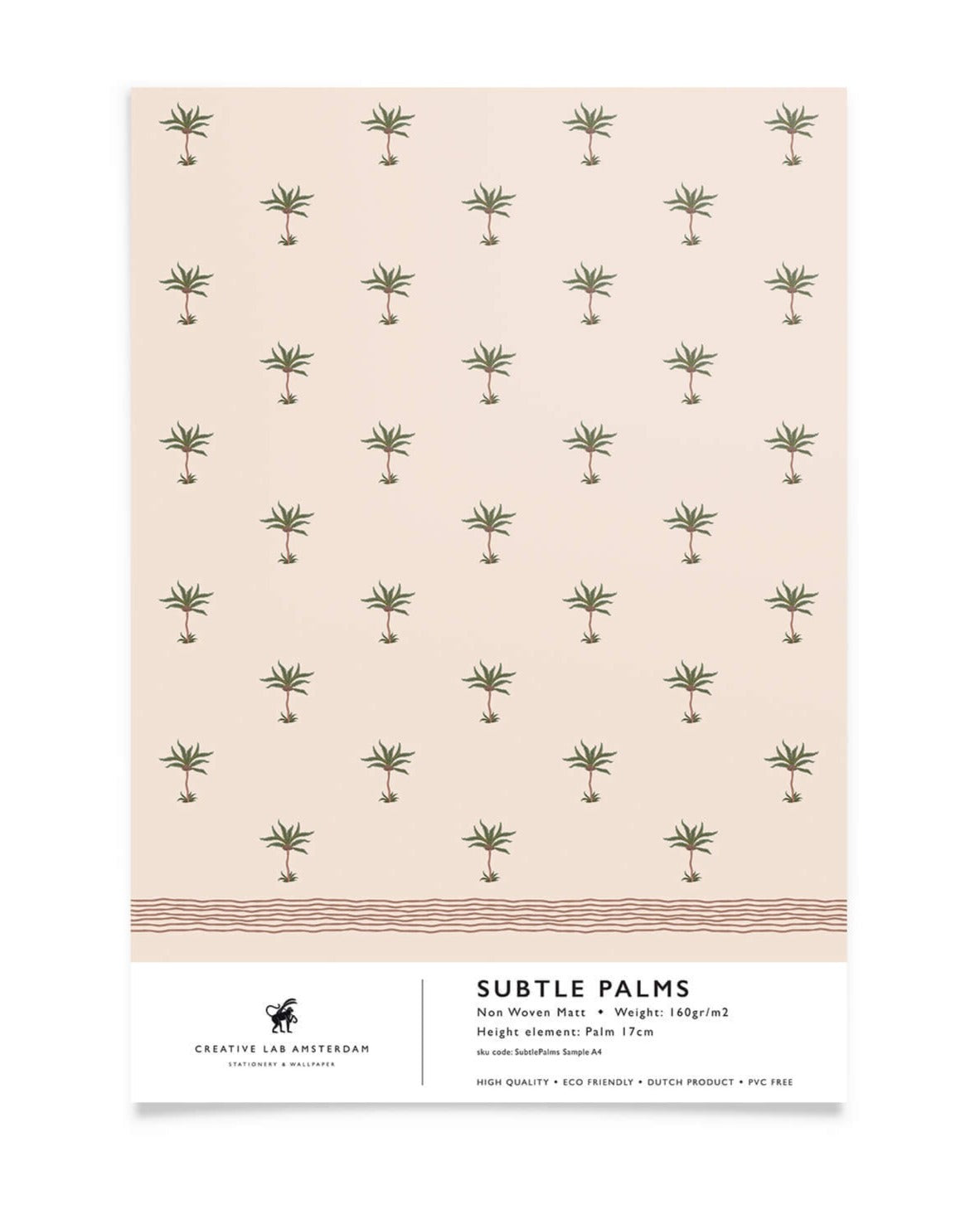 Creative Lab Amsterdam behang Subtle Palms wallpaper sample