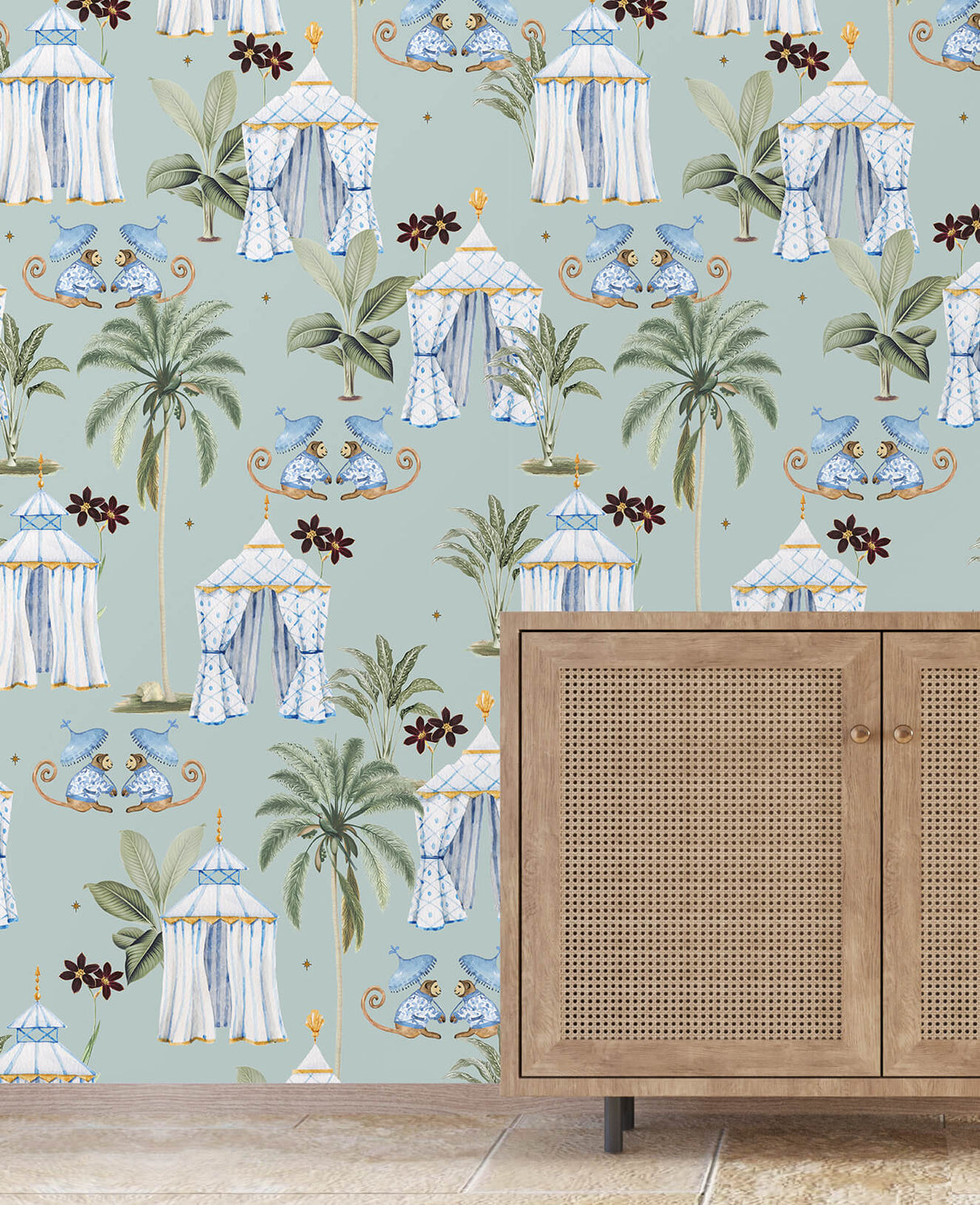 Chin Monkey Jeans Wallpaper Sample