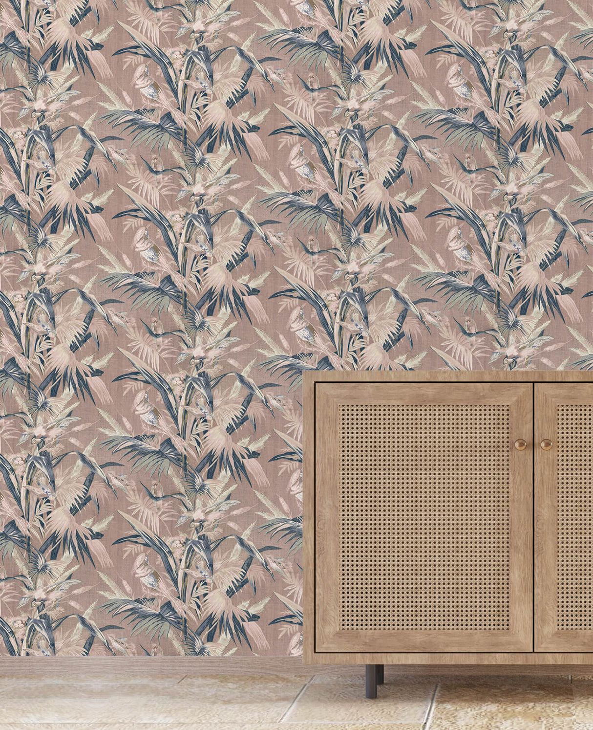 Vintage Feathers Light Wallpaper
