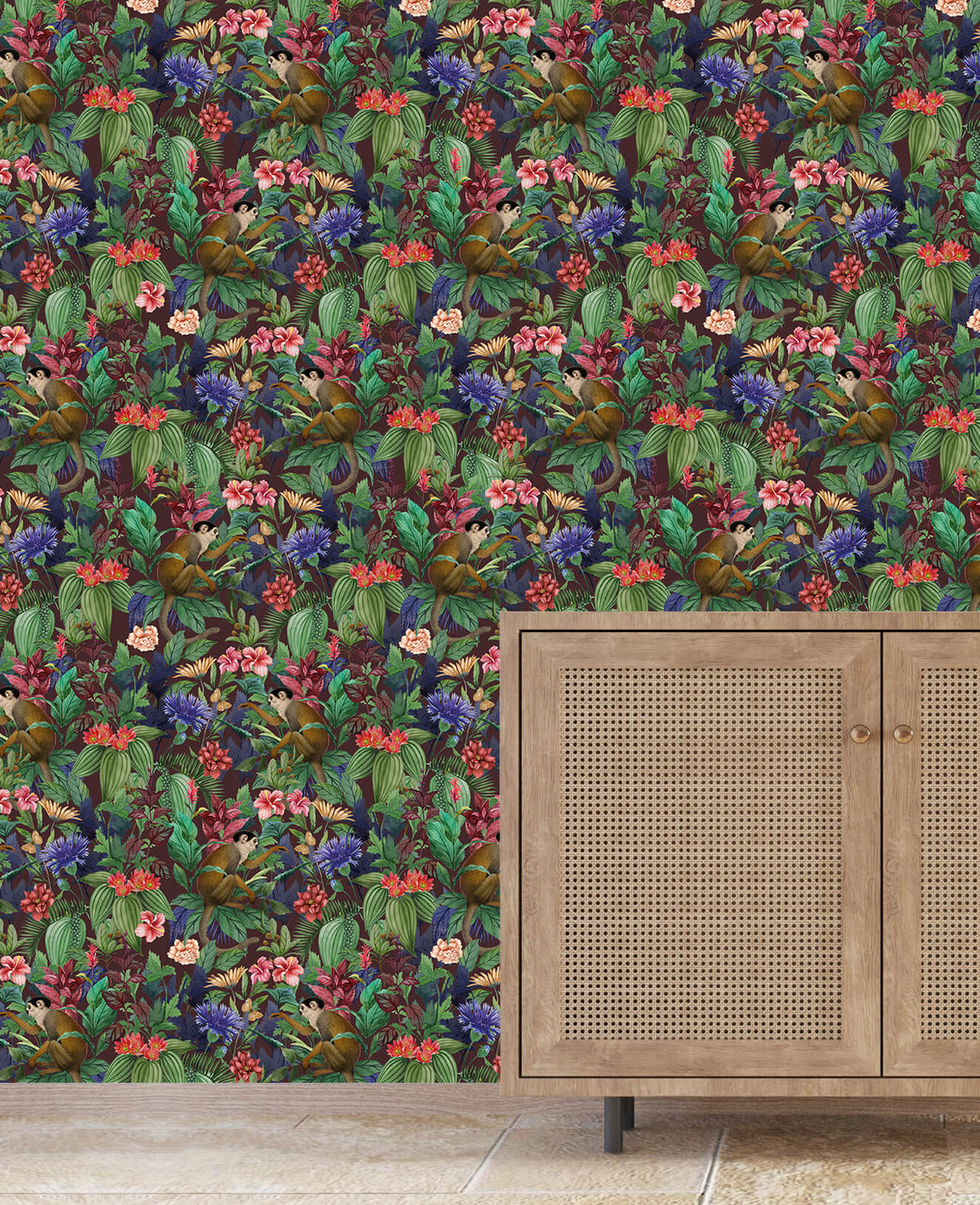 Lush Garden Purple Wallpaper Sample