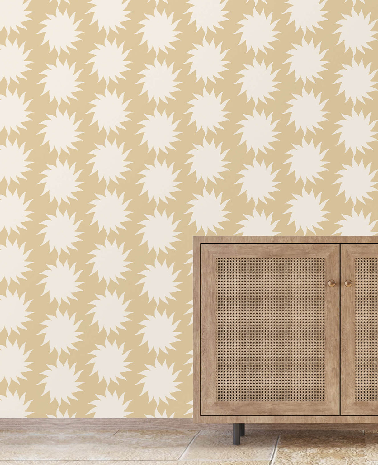 Sonniges Gelb Tapetenmuster